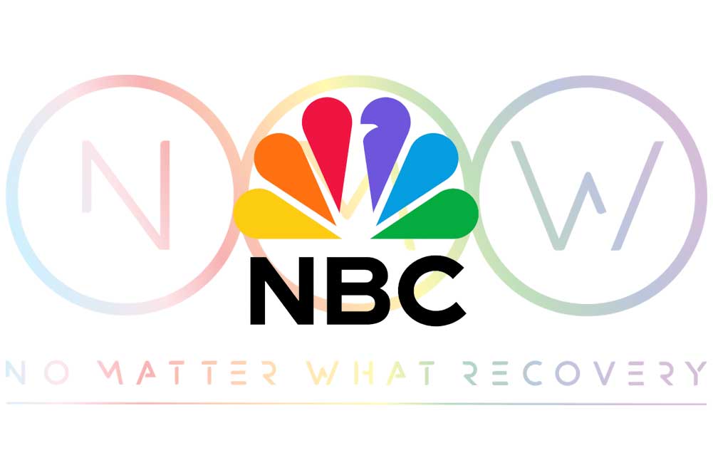 NBC logo over No Matter What Recovery Addiction Center branding in background.
